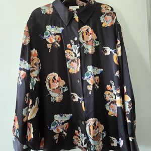 Vince silk button down women blouse 2x